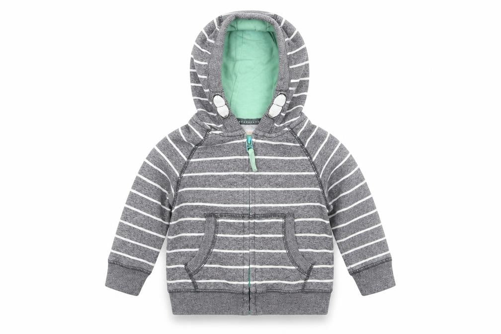 Tu Baby Grey Striped  Jacket  Size 9-12 Months