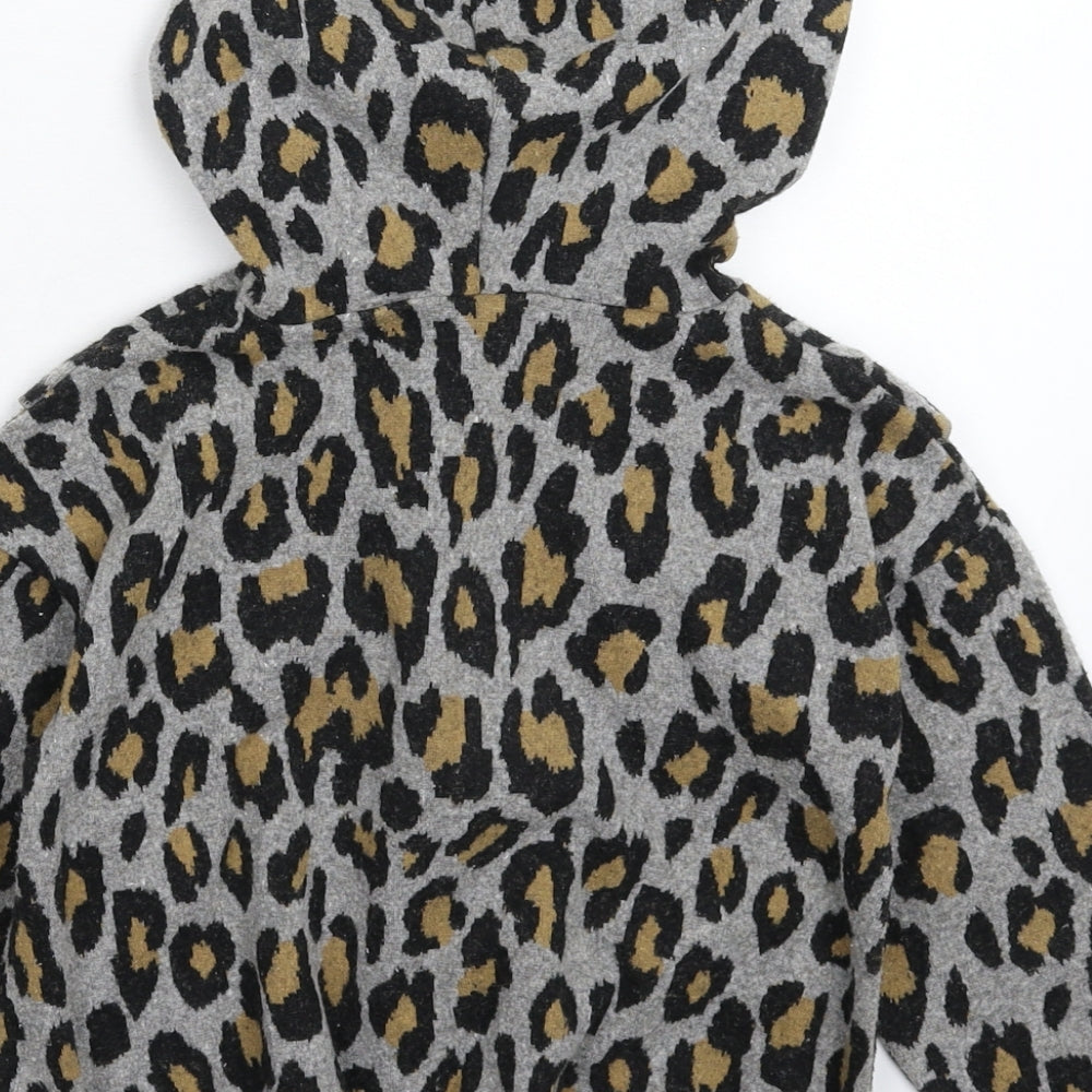 Matalan Girls Multicoloured Animal Print  Pullover Hoodie Size 7 Years