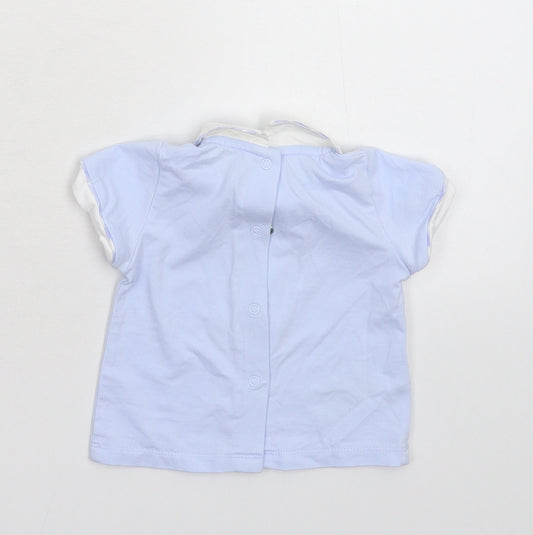 Mayoral Boys Blue   Basic T-Shirt Size 0-3 Months