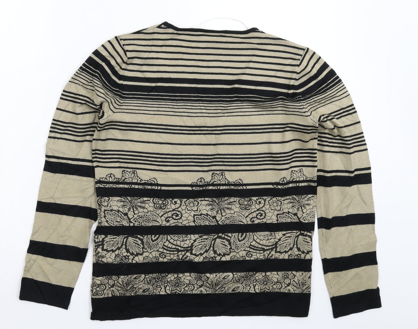 Oscar Womens Multicoloured Striped Knit Pullover Jumper Size S