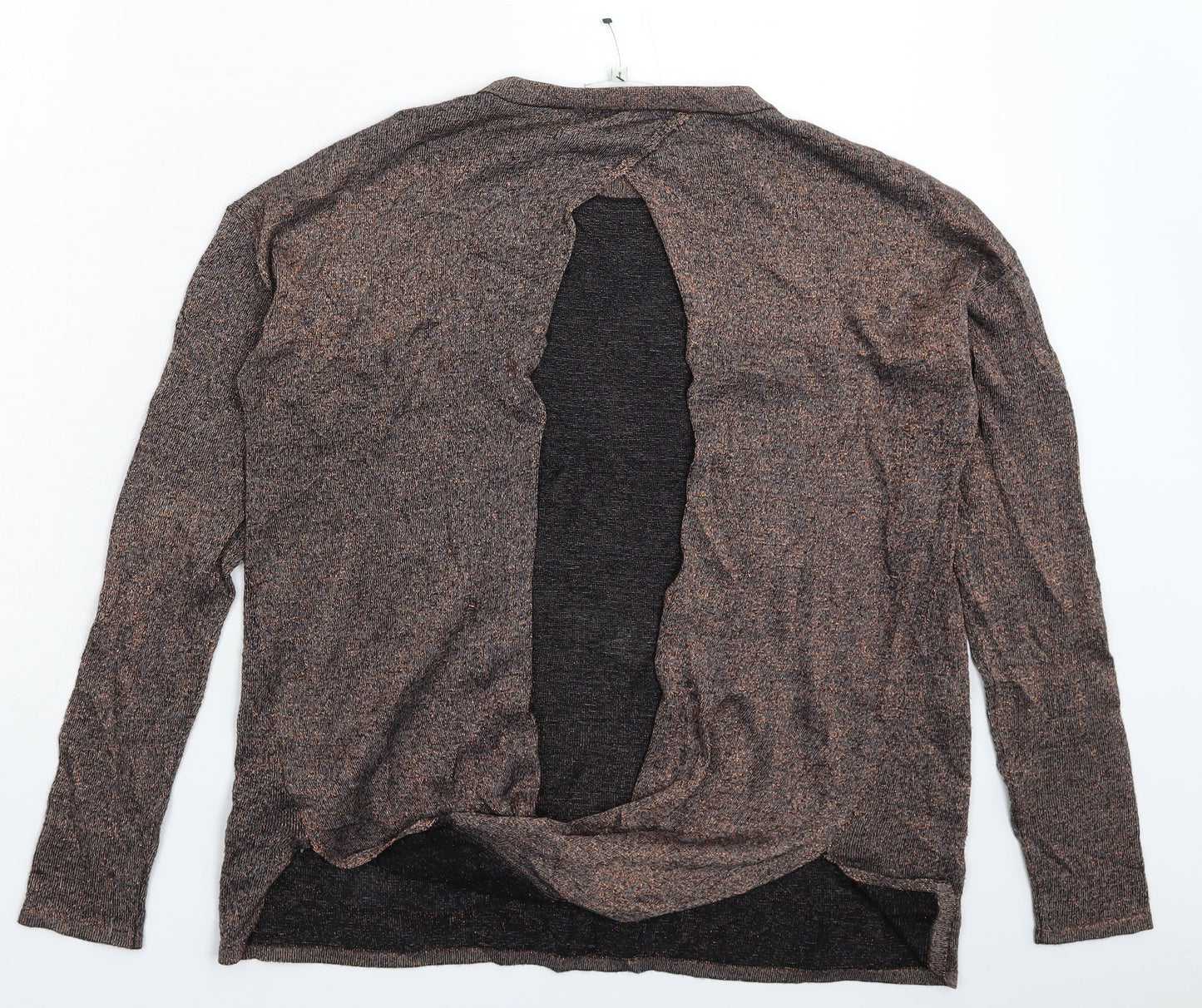 Warehouse Womens Silver  Knit Pullover Jumper Size 8