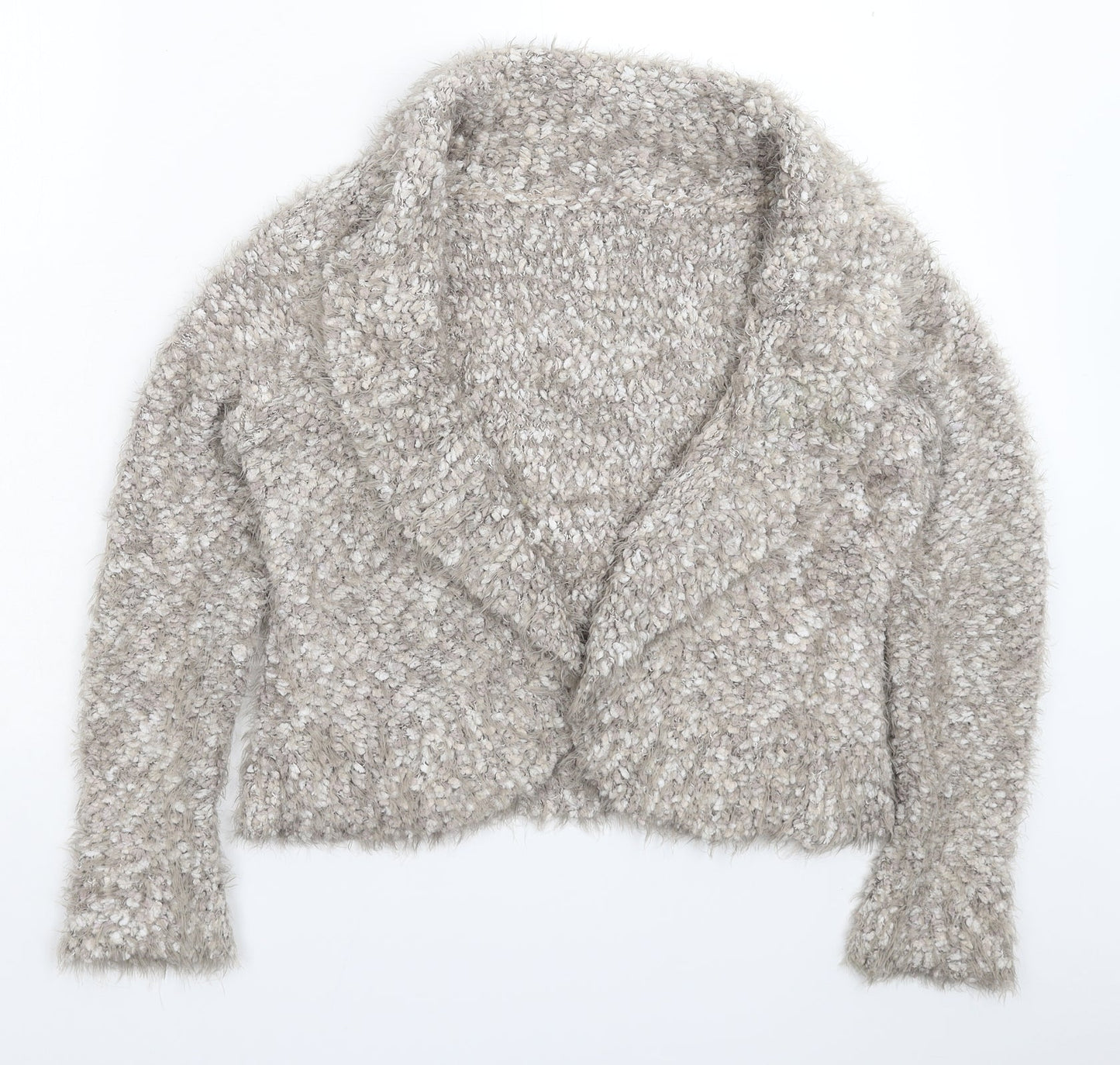 Preworn Womens Grey  Knit Cardigan Jumper Size 2