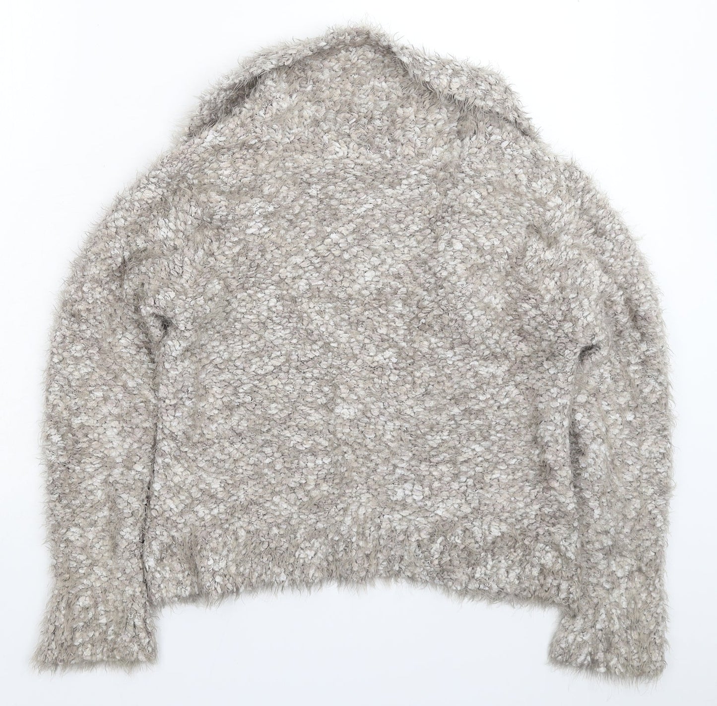 Preworn Womens Grey  Knit Cardigan Jumper Size 2