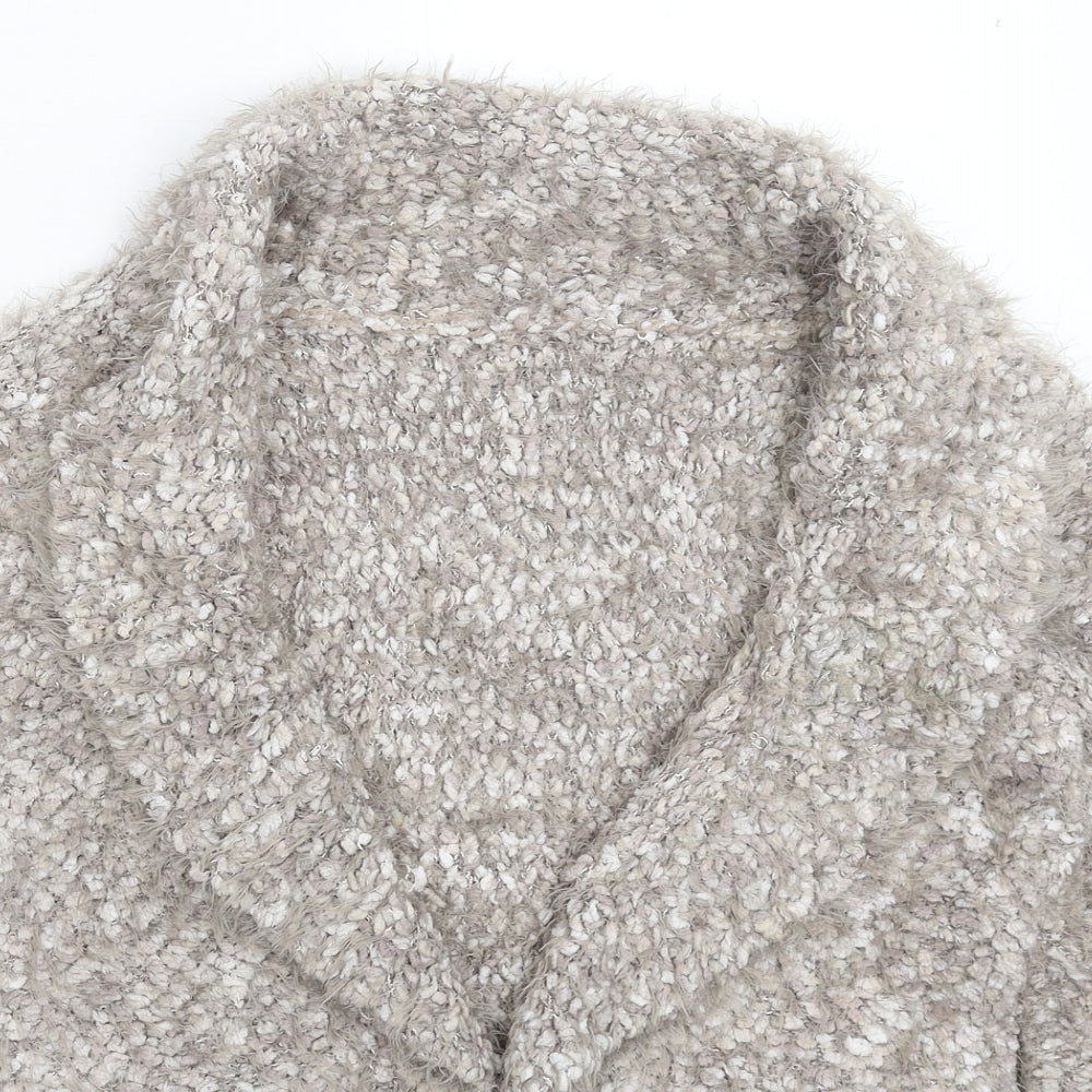 Preworn Womens Grey  Knit Cardigan Jumper Size 2