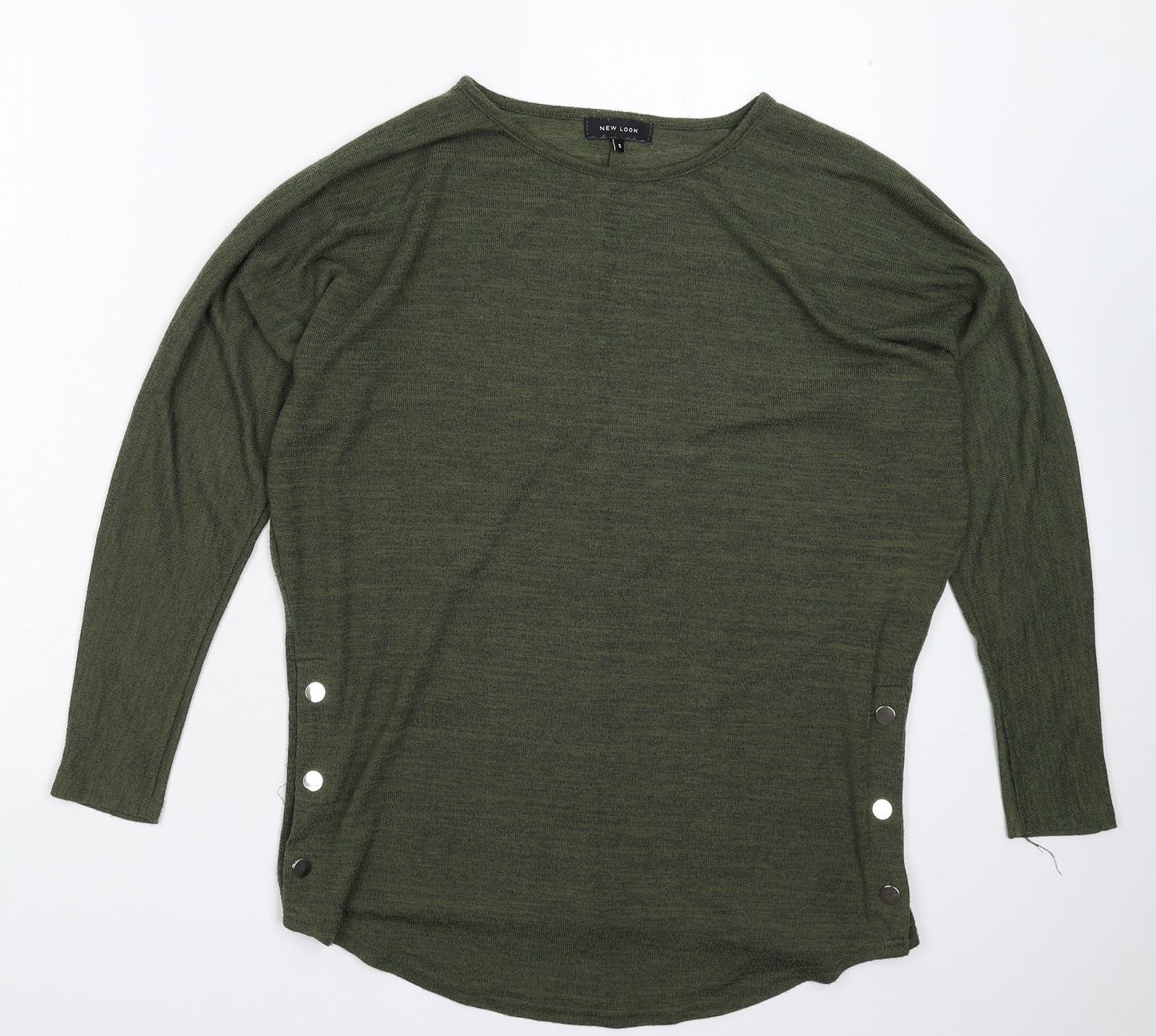 New Look Womens Green  Knit Pullover Jumper Size S