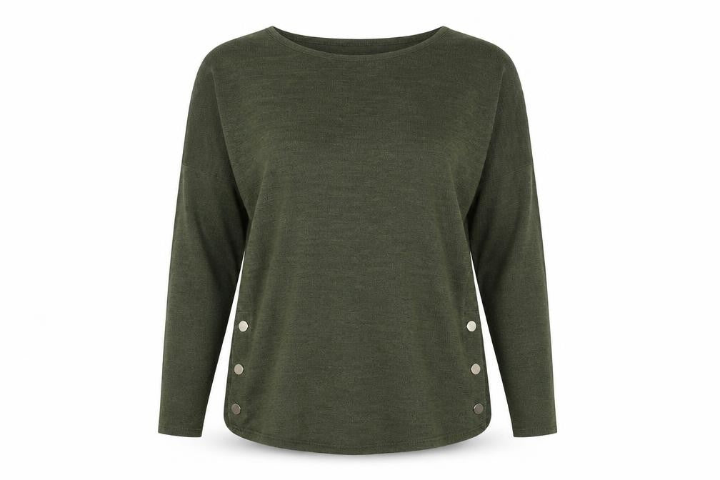 New Look Womens Green  Knit Pullover Jumper Size S