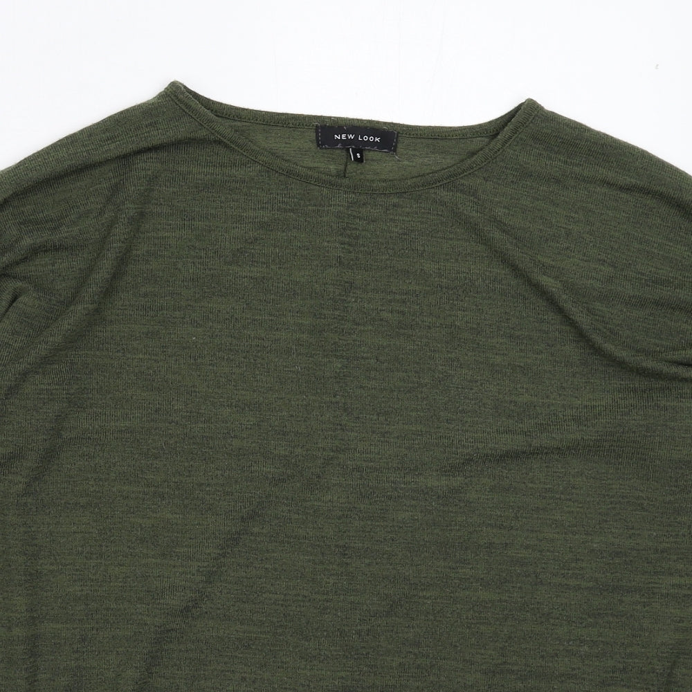 New Look Womens Green  Knit Pullover Jumper Size S