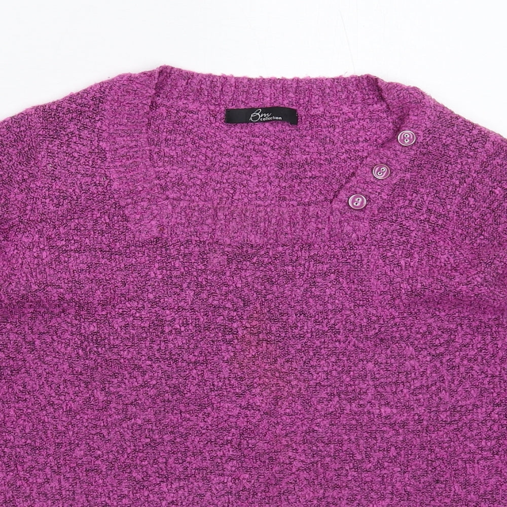 BM Womens Pink  Knit Pullover Jumper Size M