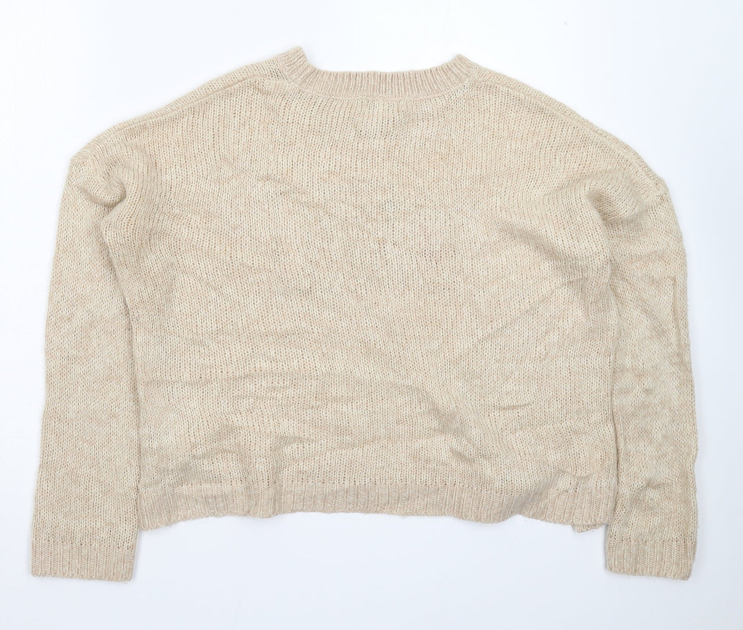 New Look Womens Beige  Knit Pullover Jumper Size 12  - Oversized