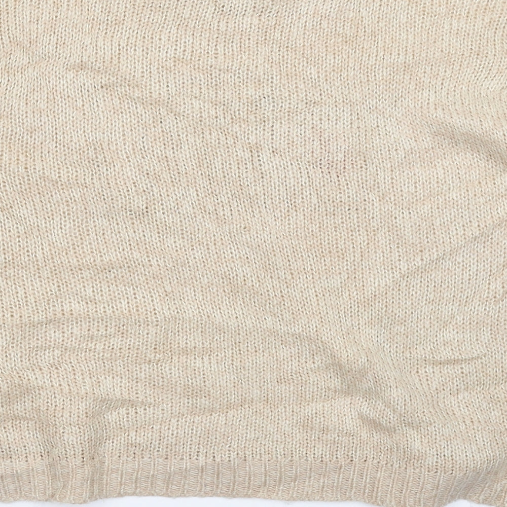New Look Womens Beige  Knit Pullover Jumper Size 12  - Oversized