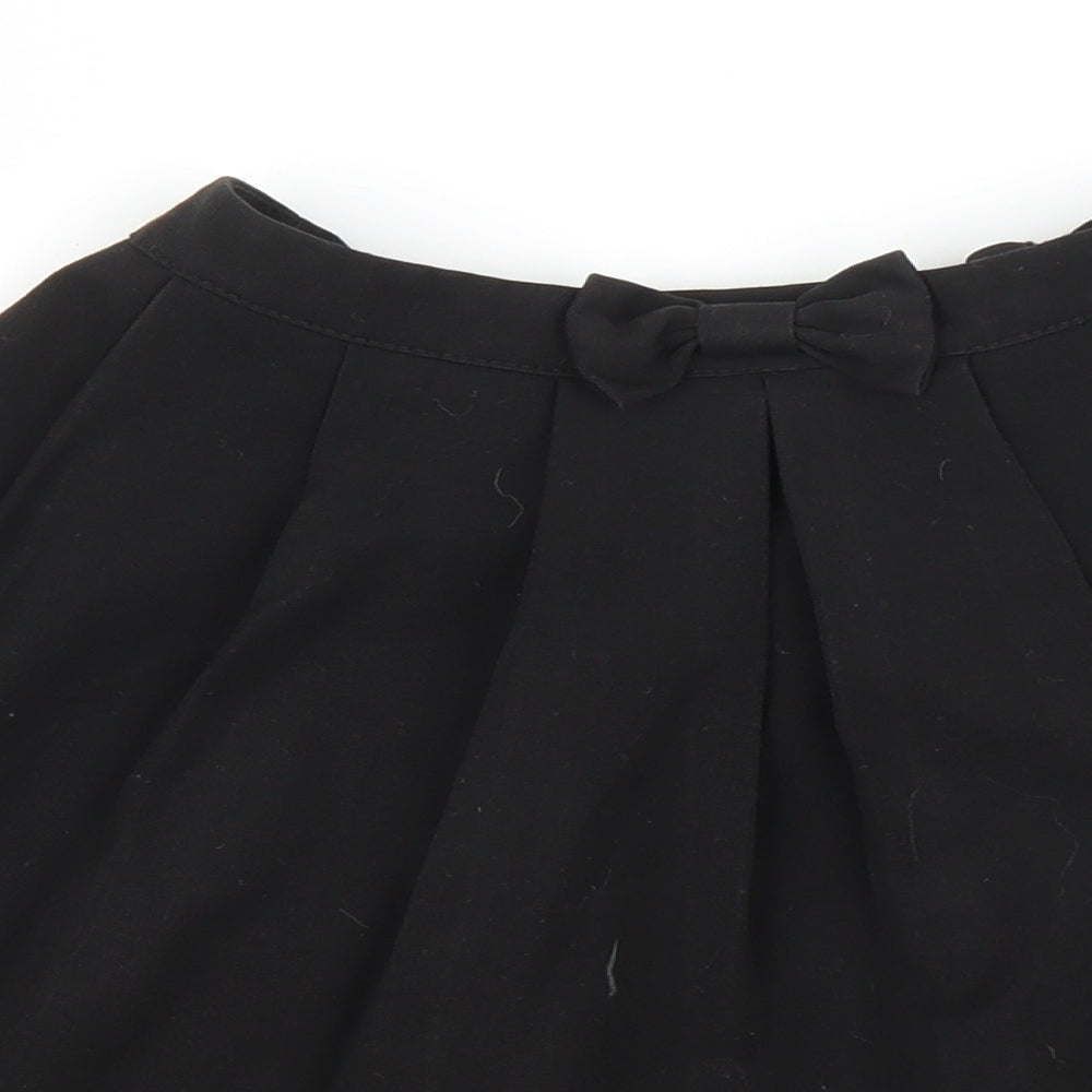 George Girls Black   Pleated Skirt Size 9 Years