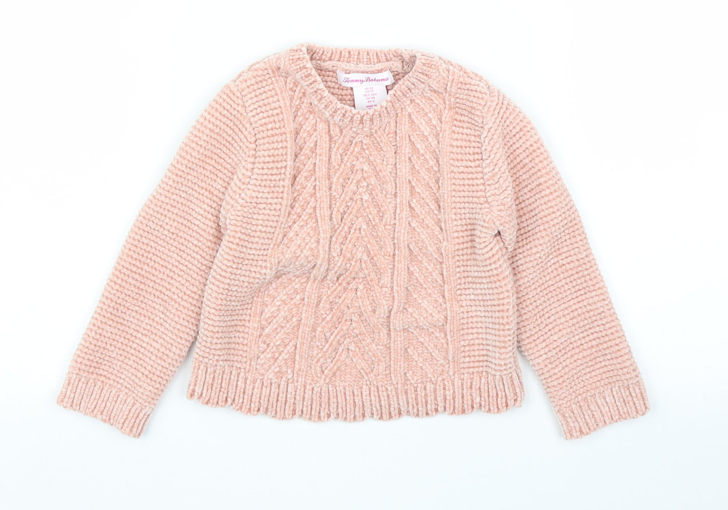 Tommy Bahama Girls Pink   Pullover Jumper Size 2-3 Years