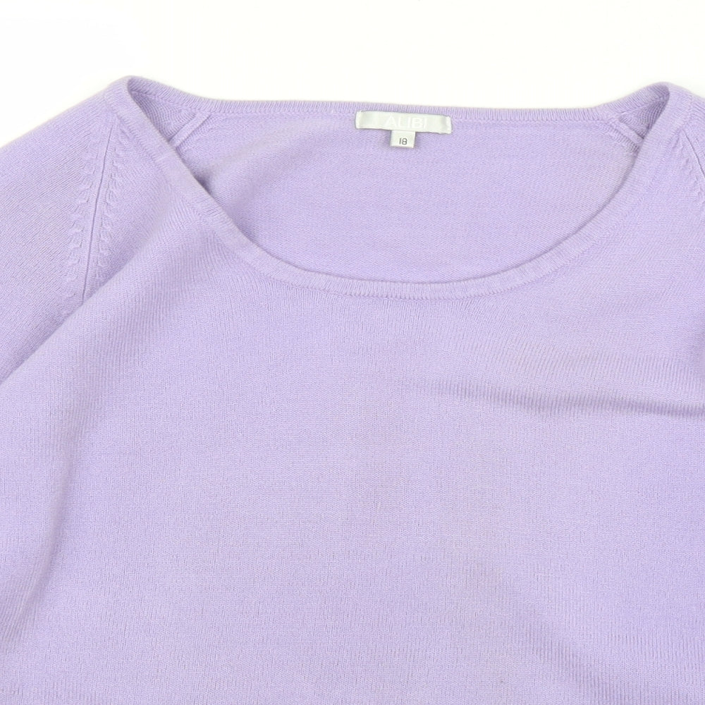 Alibi Womens Purple   Pullover Jumper Size 18