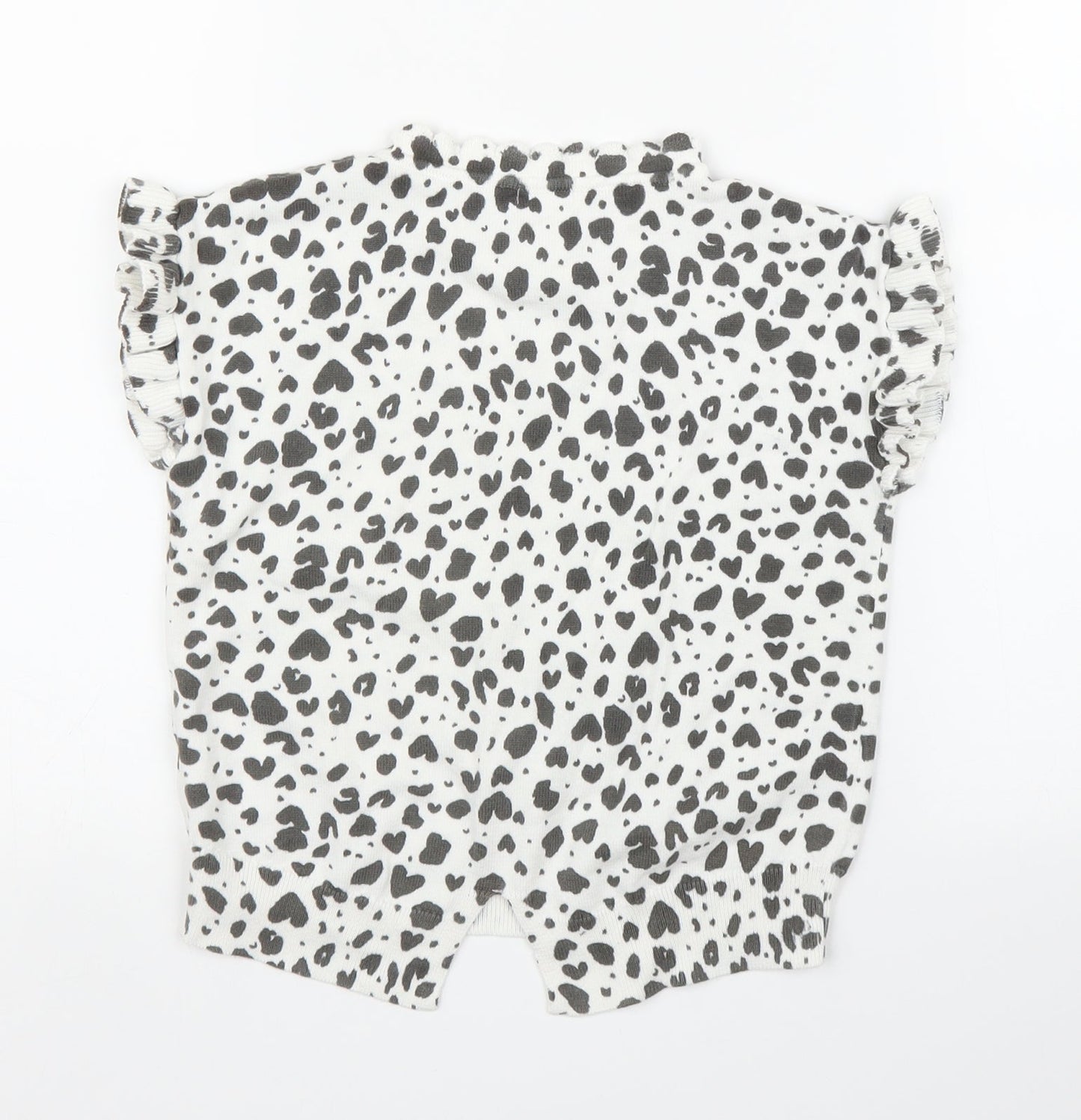 NEXT Girls White Animal Print  Pullover Jumper Size 9 Years  - Leopard print