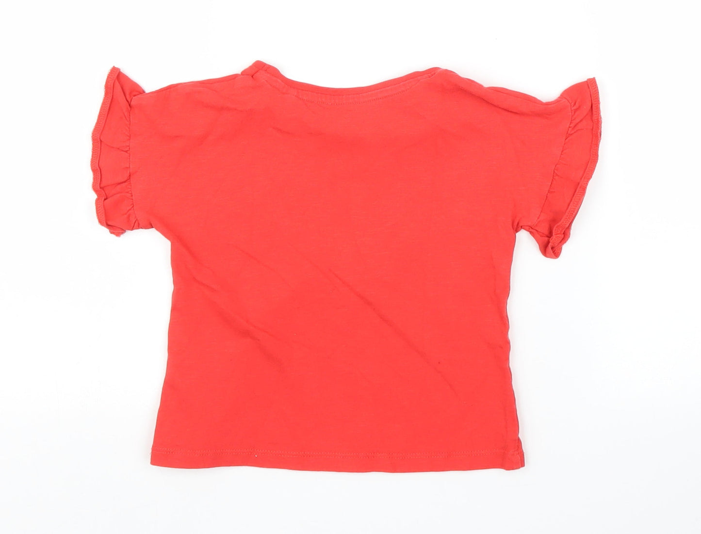TU Girls Red   Basic T-Shirt Size 2 Years