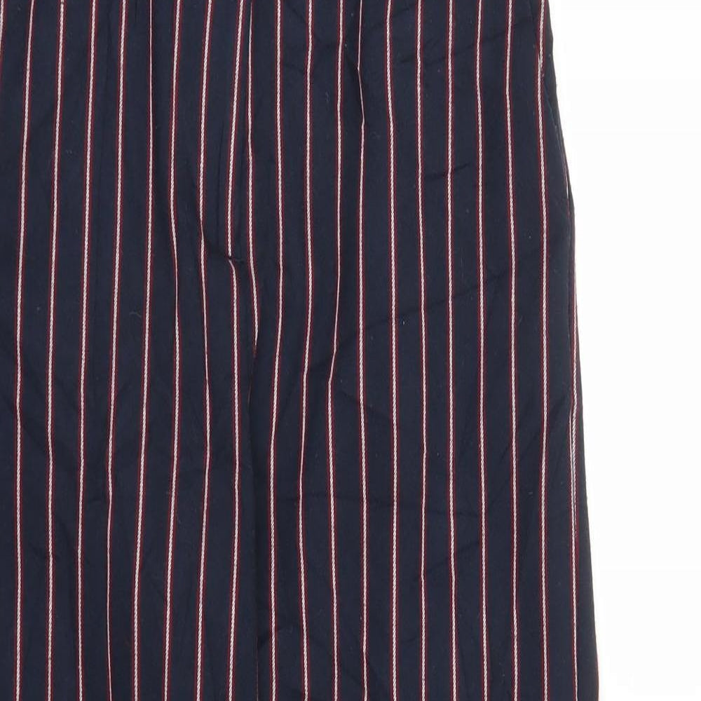 Zara Womens Blue Striped  Capri Trousers Size XS L24 in