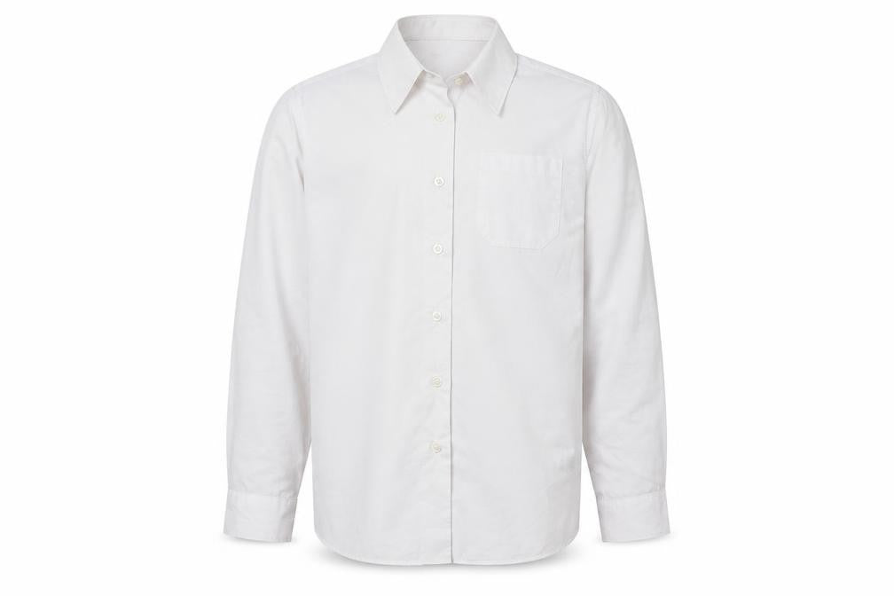 Marks & Spencer Boys White   Basic Button-Up Size 11-12 Years