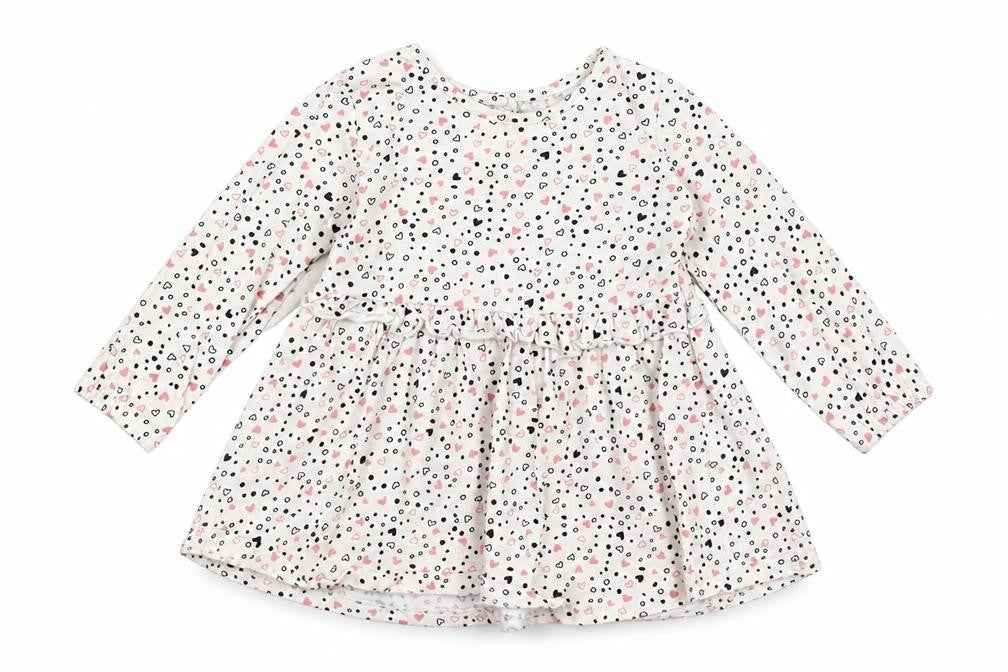 Front view of Matalan Baby White Fit & Flare, size 9-12, Months