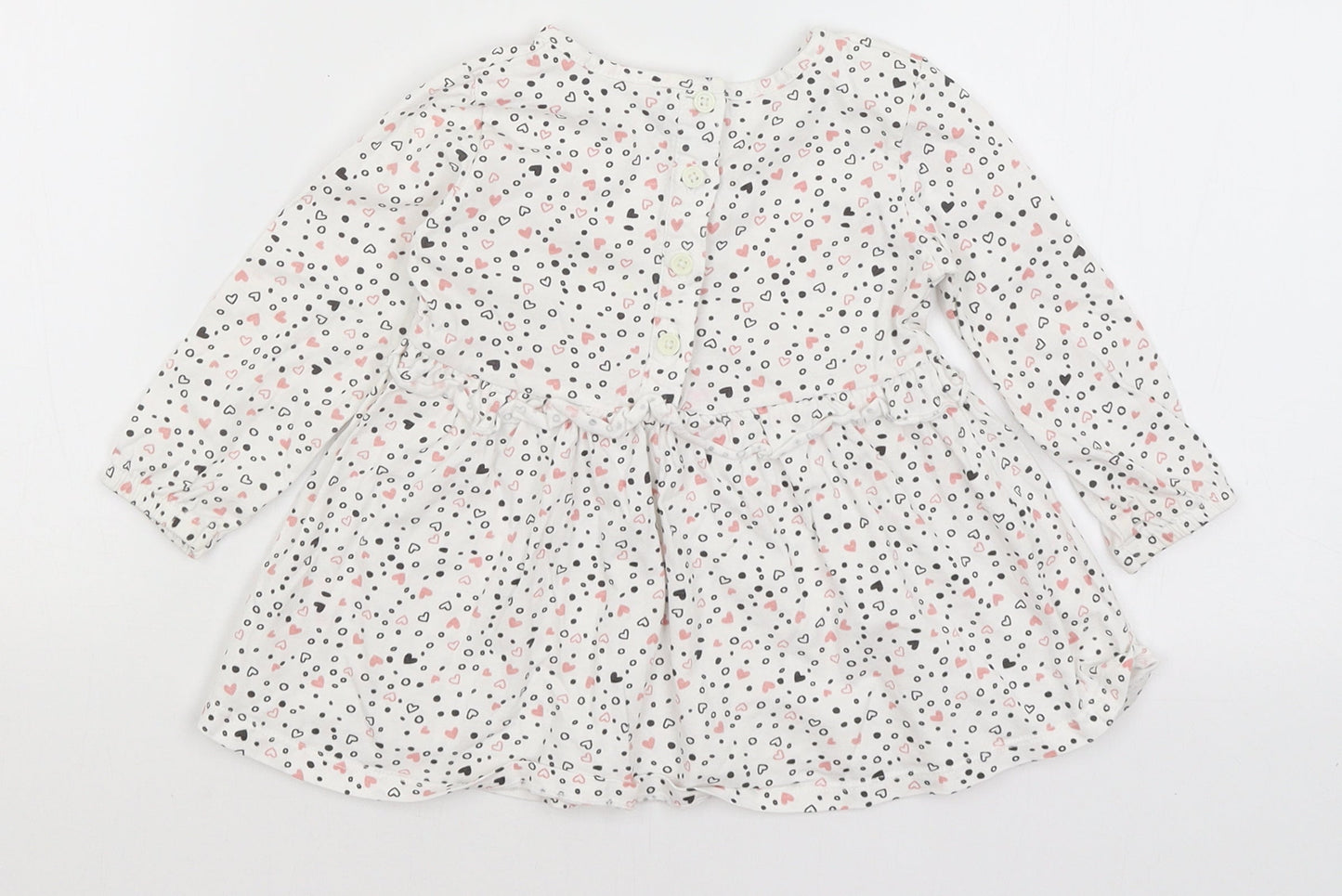 Matalan Baby White   Fit & Flare  Size 9-12 Months