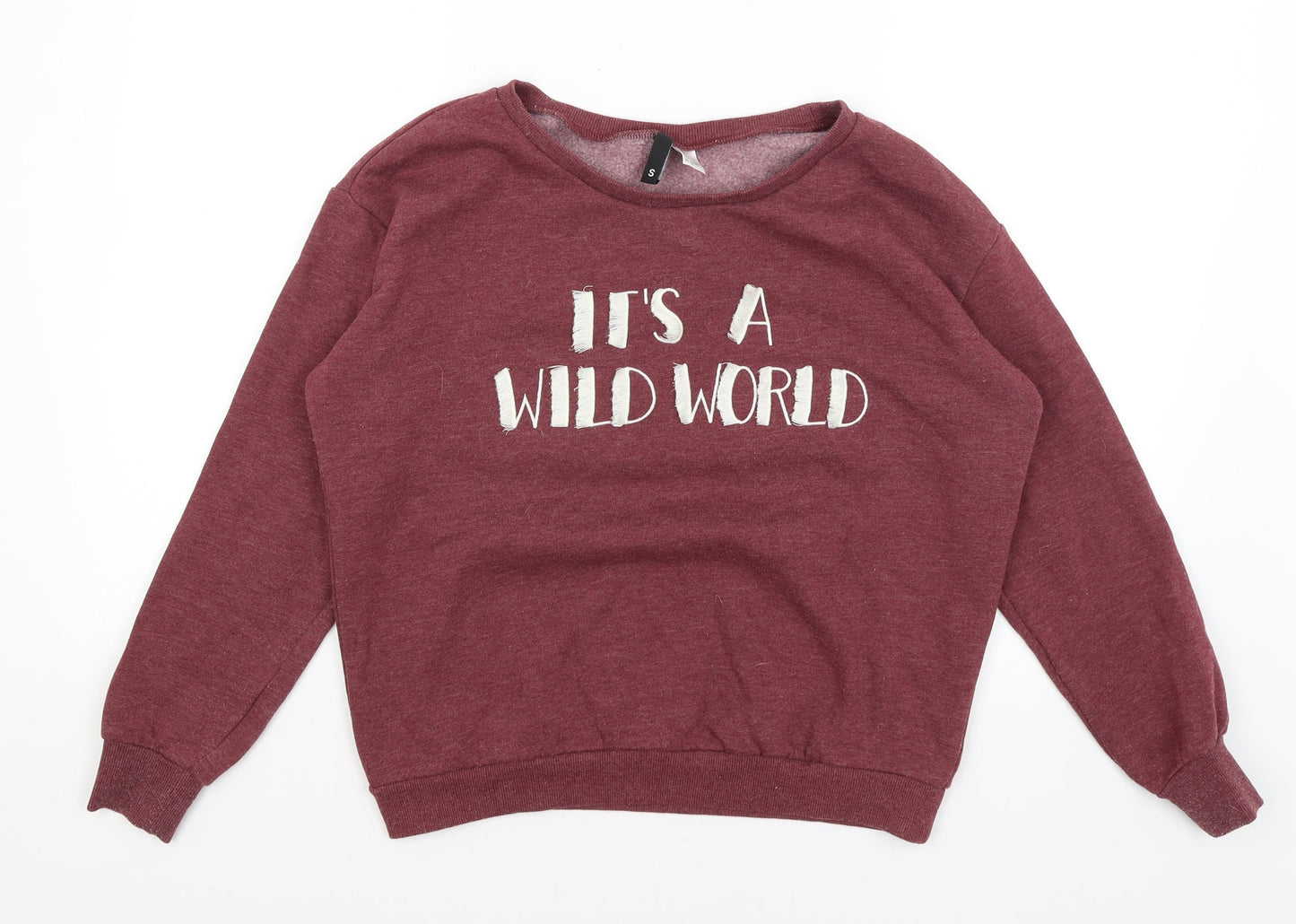 Divided Womens Red   Pullover Jumper Size S  - Wild World