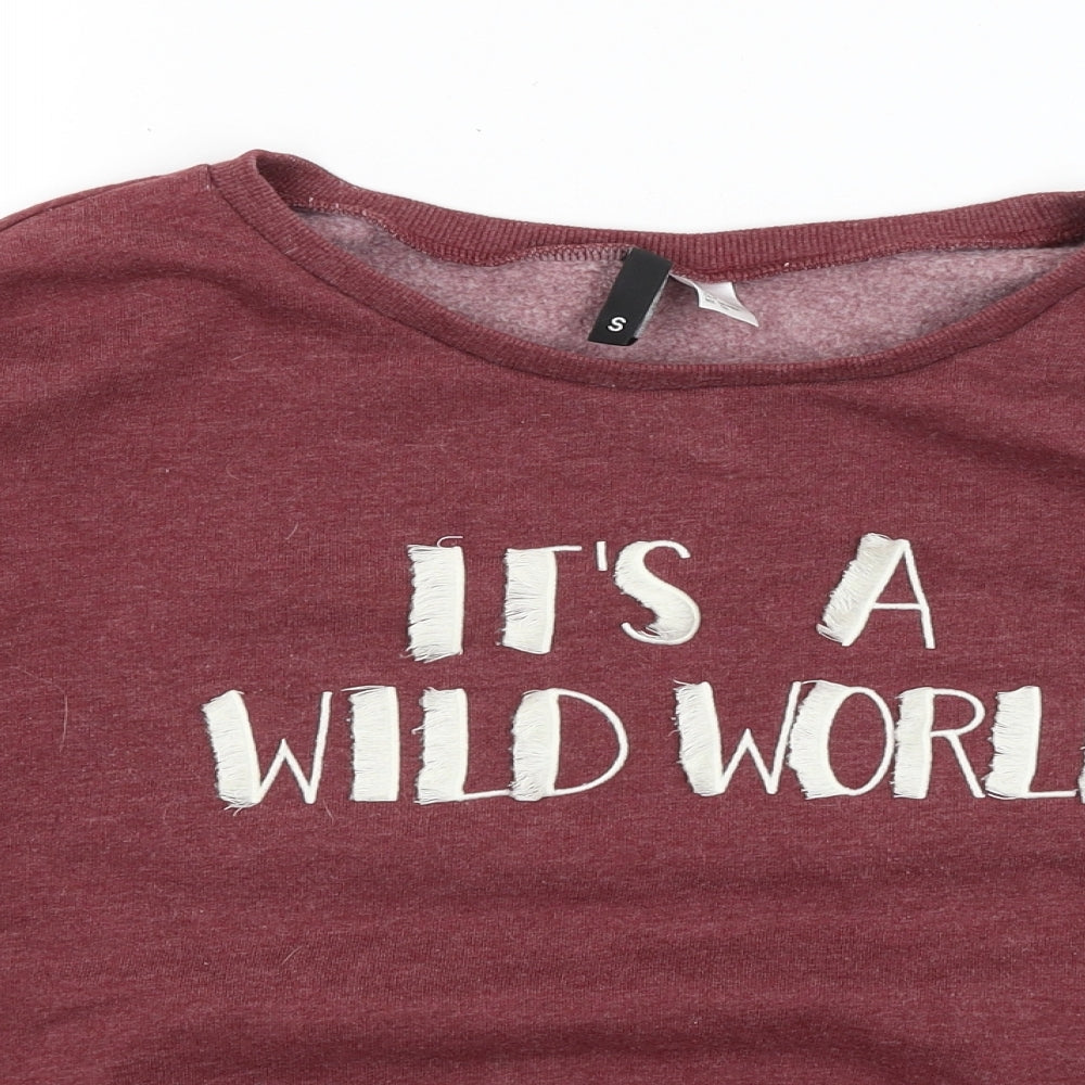 Divided Womens Red   Pullover Jumper Size S  - Wild World