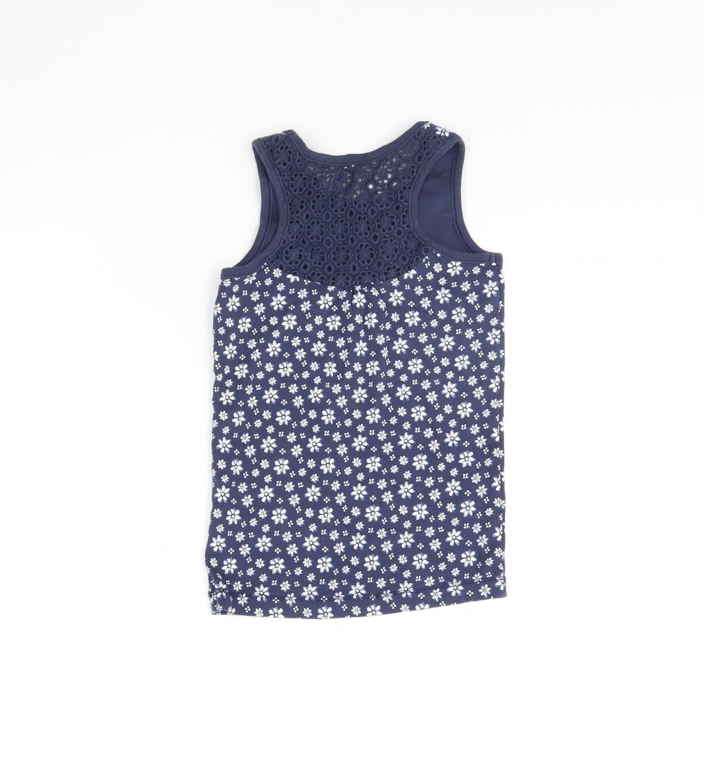 George Girls Blue Floral  Basic Tank Size 6 Years