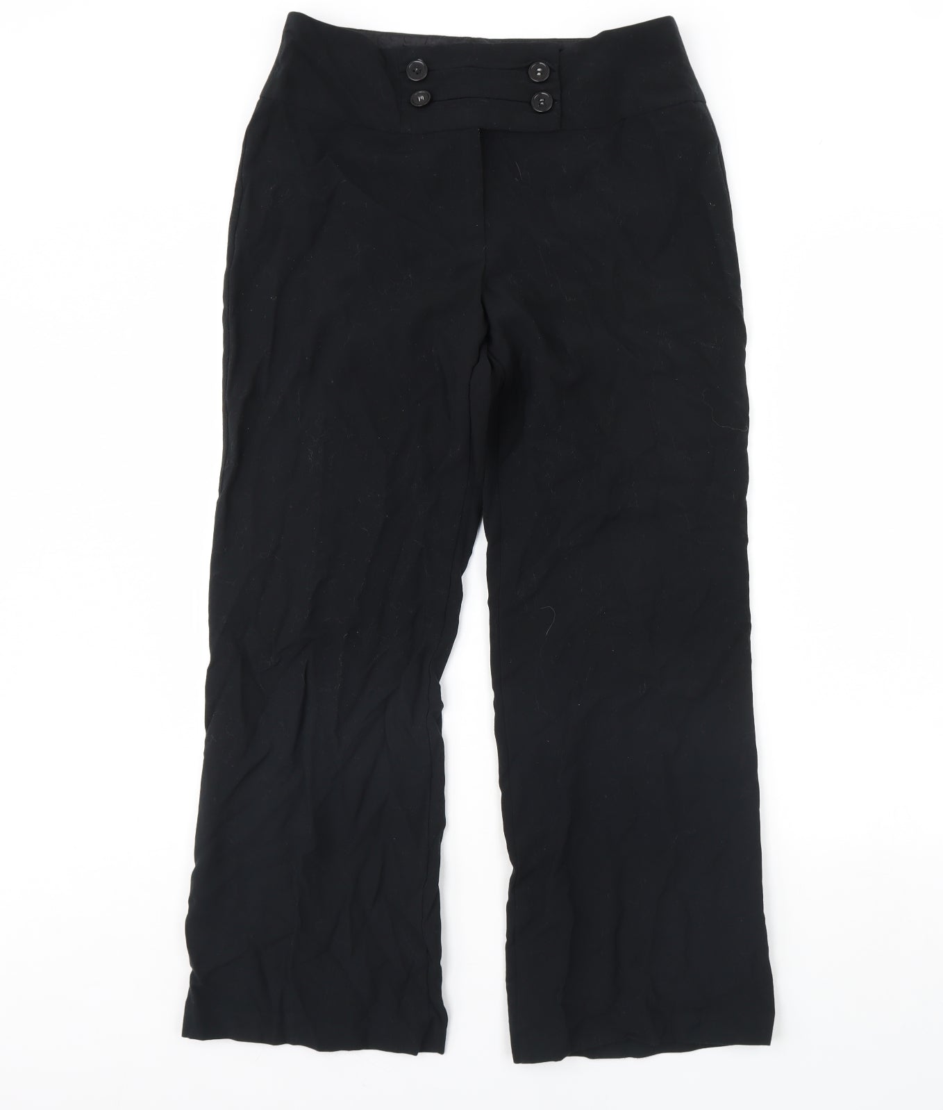m&s Womens Black   Dress Pants Trousers Size 12 L30 in
