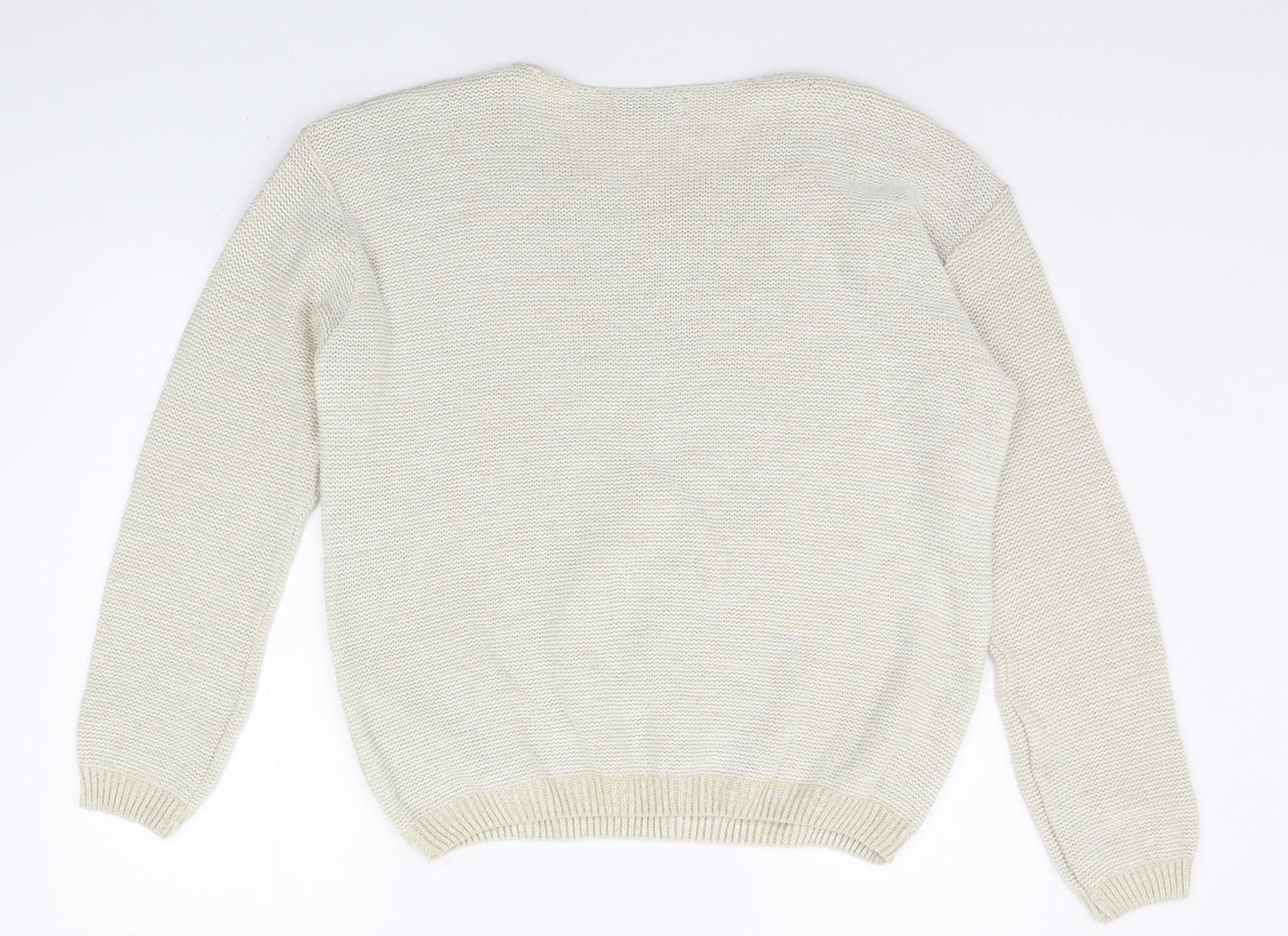 internationale Womens Beige   Pullover Jumper Size L