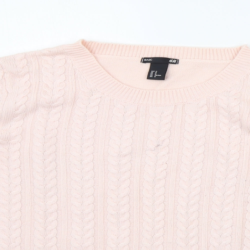 H&M Womens Pink   Pullover Jumper Size M