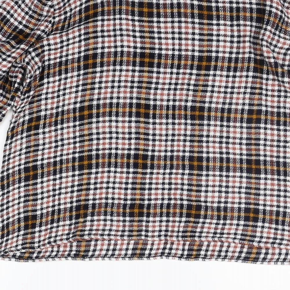 Matalan Womens Yellow Check  Basic Blouse Size 16