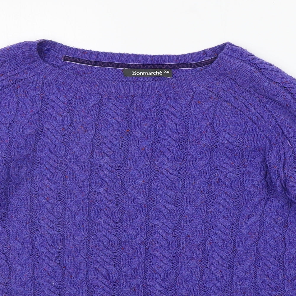 BONMARCHE Womens Purple   Pullover Jumper Size XS