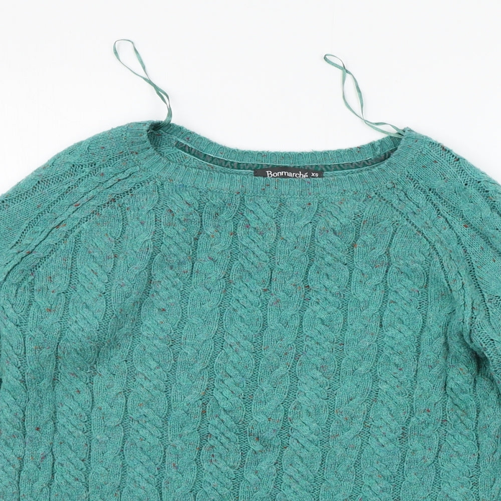 BONMARCHE Womens Green   Pullover Jumper Size XS