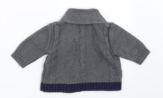 Gap Boys Grey   Cardigan Jumper Size 3-6 Months