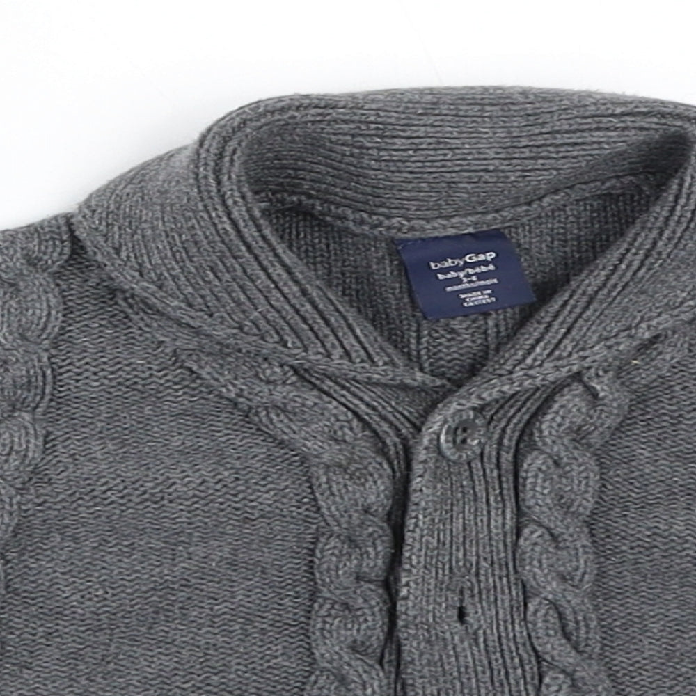 Gap Boys Grey   Cardigan Jumper Size 3-6 Months