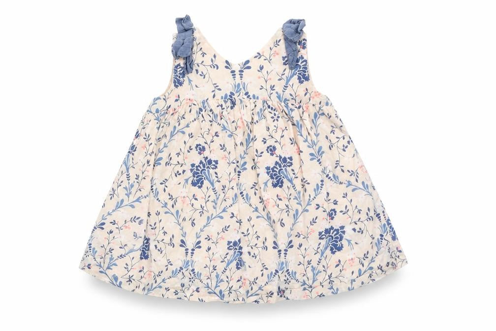 Front view of Gap girls’ beige fit & flare, size 3-6, months