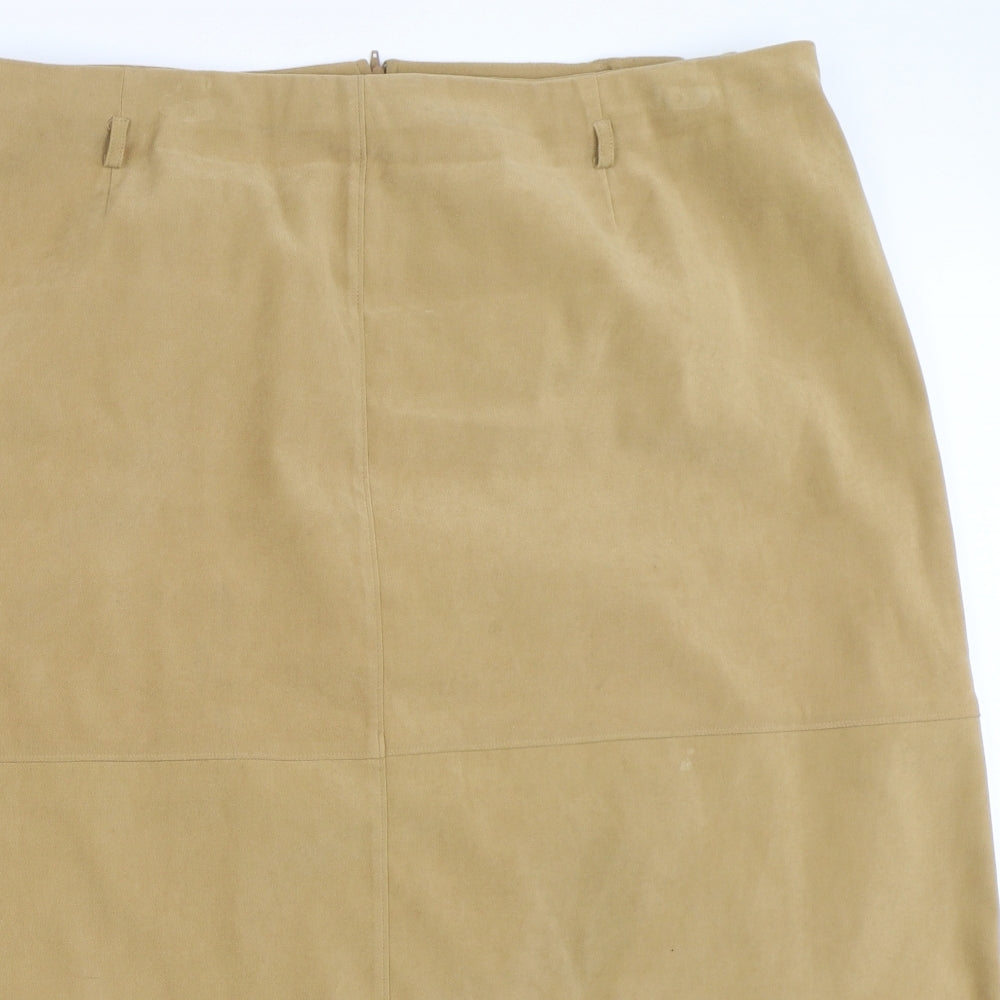 Fashion Extra Womens Beige   Straight & Pencil Skirt Size 24