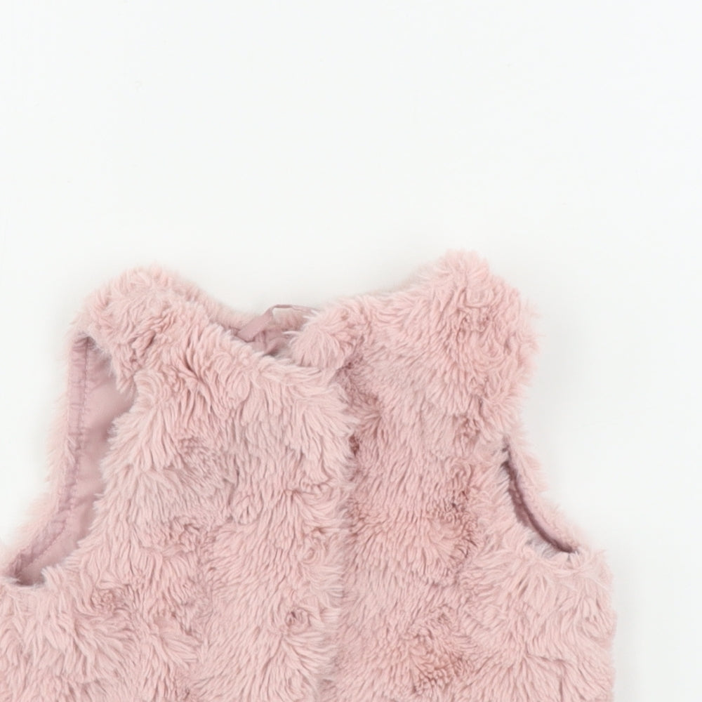H&M  Girls Pink   Gilet Coat Size 2 Years