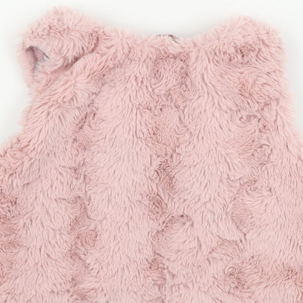 H&M  Girls Pink   Gilet Coat Size 2 Years