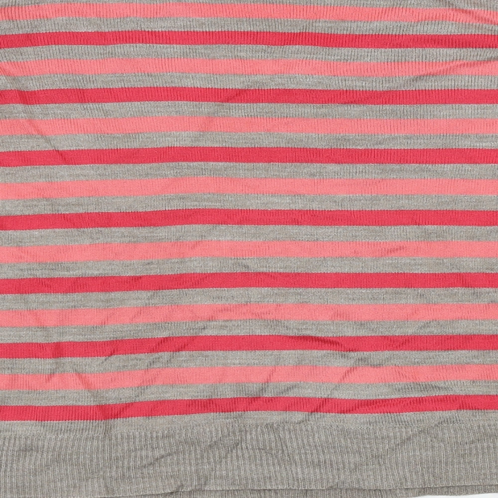 BHS  Womens Grey Striped  Pullover Jumper Size 14