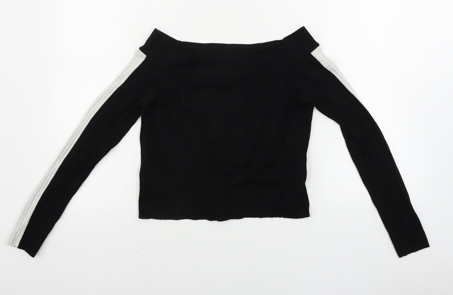 H&M  Womens Black Houndstooth  Pullover Jumper Size L
