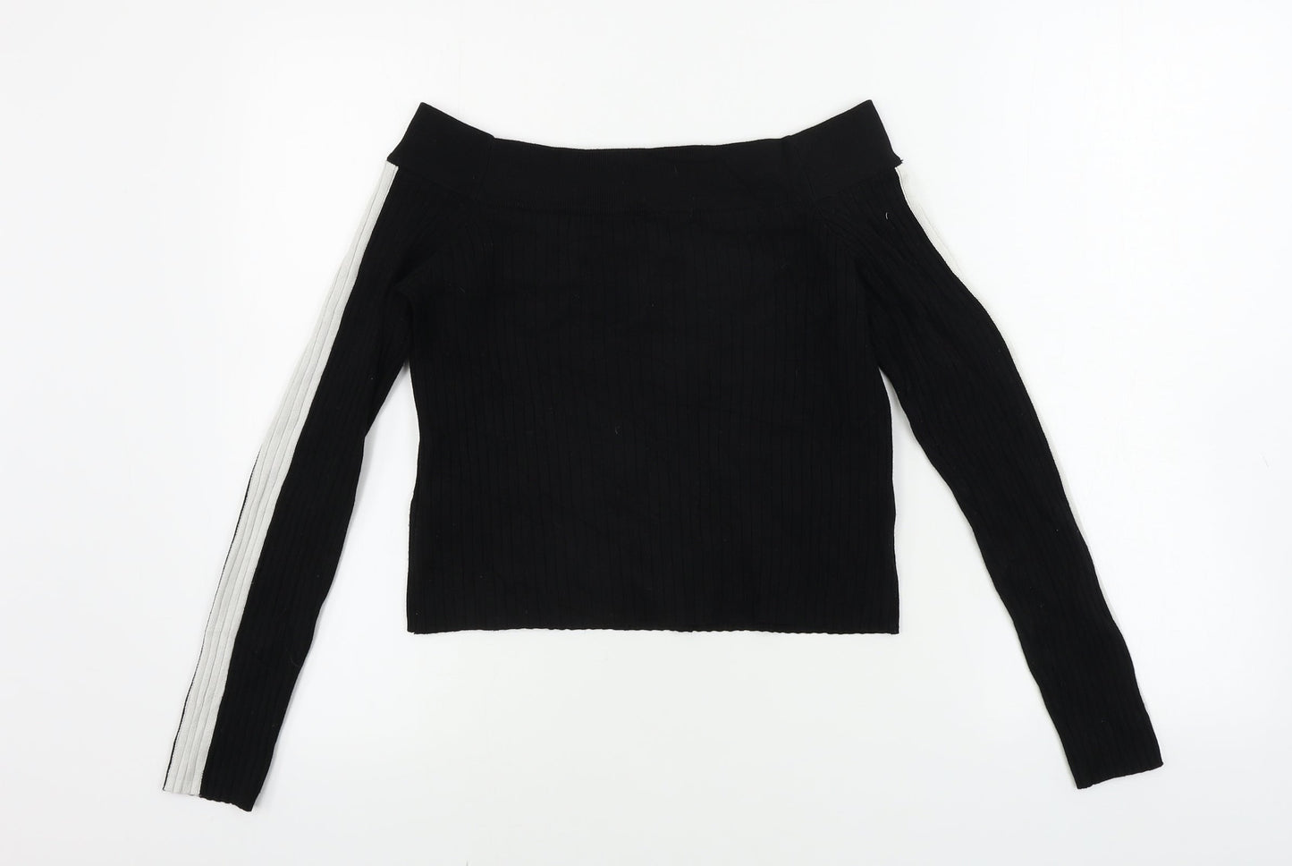 H&M  Womens Black Houndstooth  Pullover Jumper Size L