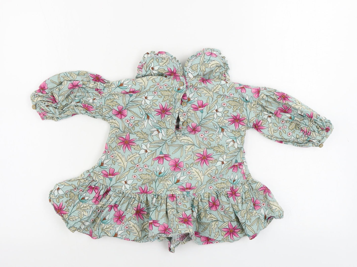 NEXT   Green Floral  A-Line  Size 9-12 Months