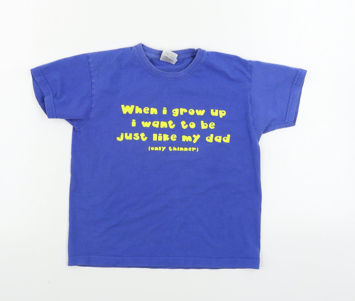 Fruit of the Loom  Boys Blue   Basic T-Shirt Size 5-6 Years