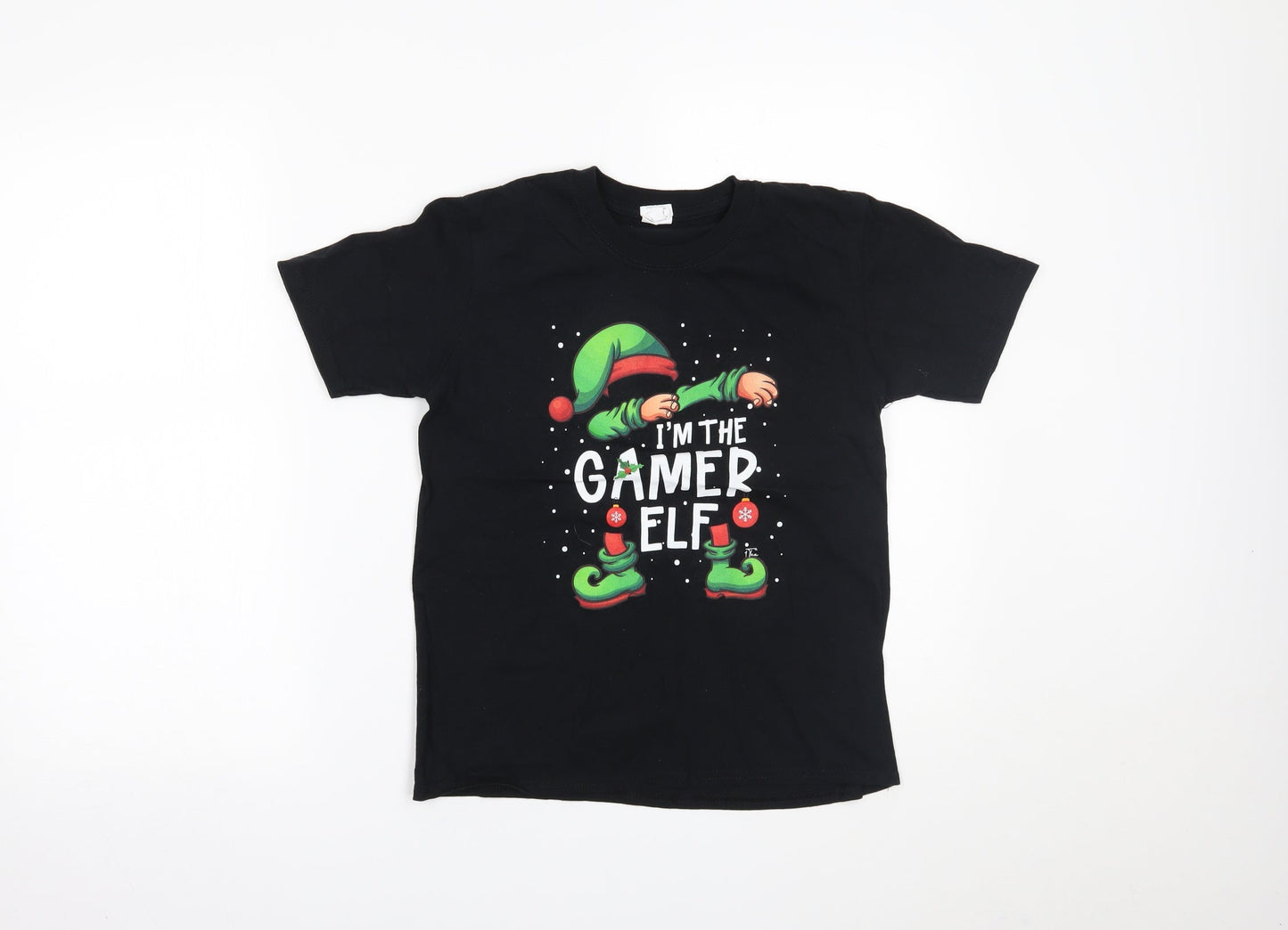 Gildan Boys Black   Basic T-Shirt Size L