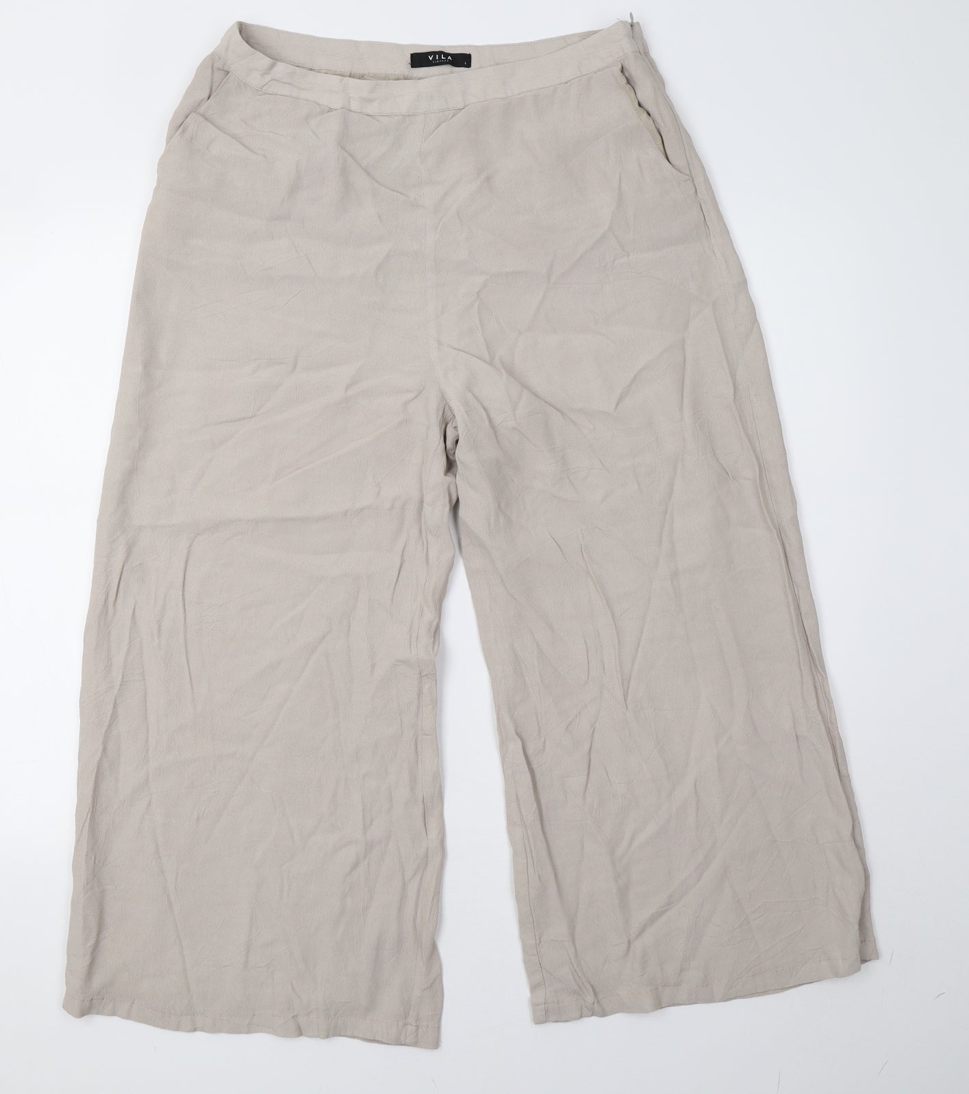 VILA Womens Beige   Trousers  Size 14 L26 in