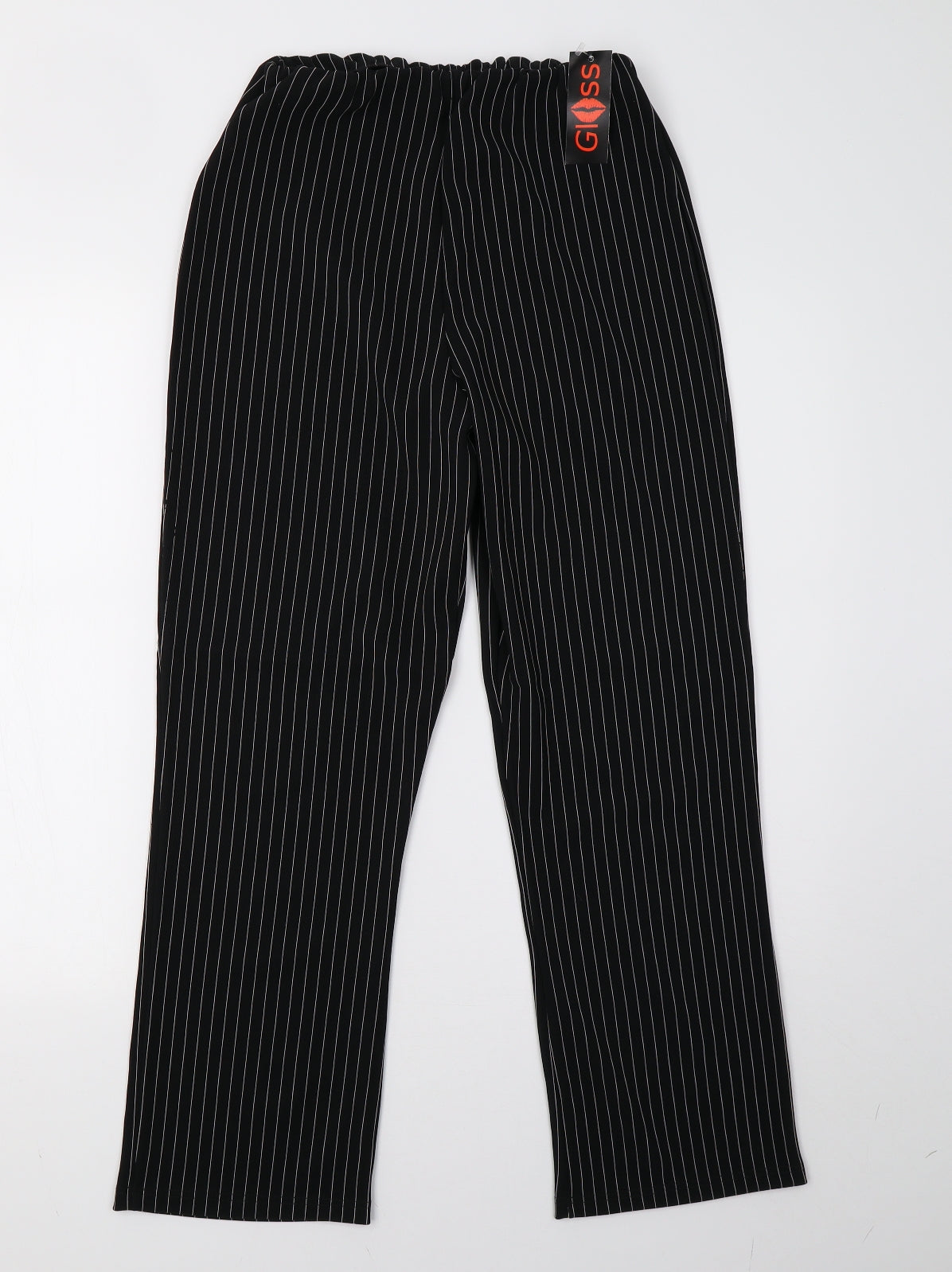 gloss Womens White Striped  Trousers  Size 8 L24 in