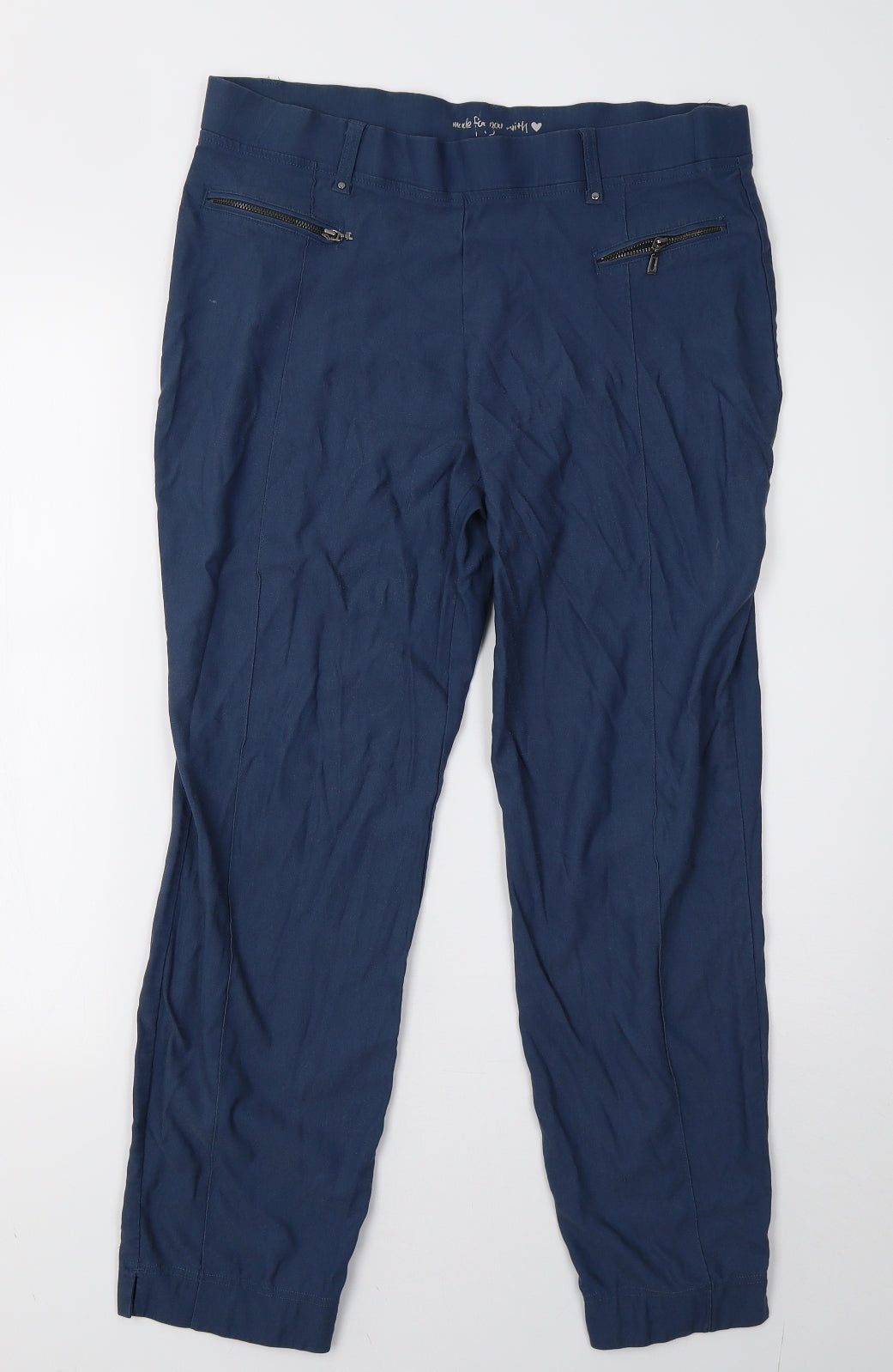 canda Womens Blue   Trousers  Size 14 L28 in