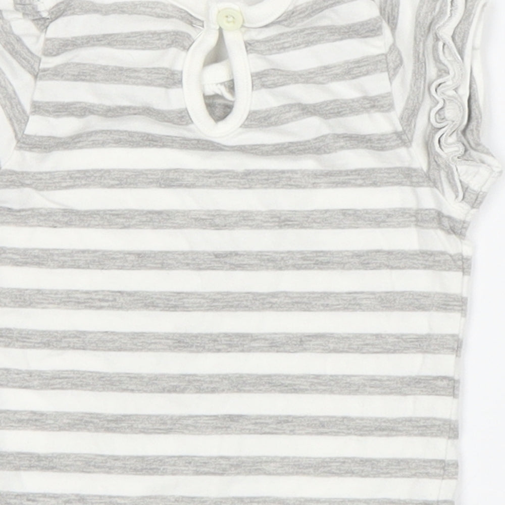 F&F Baby Grey Striped  Basic T-Shirt Size 0-3 Months