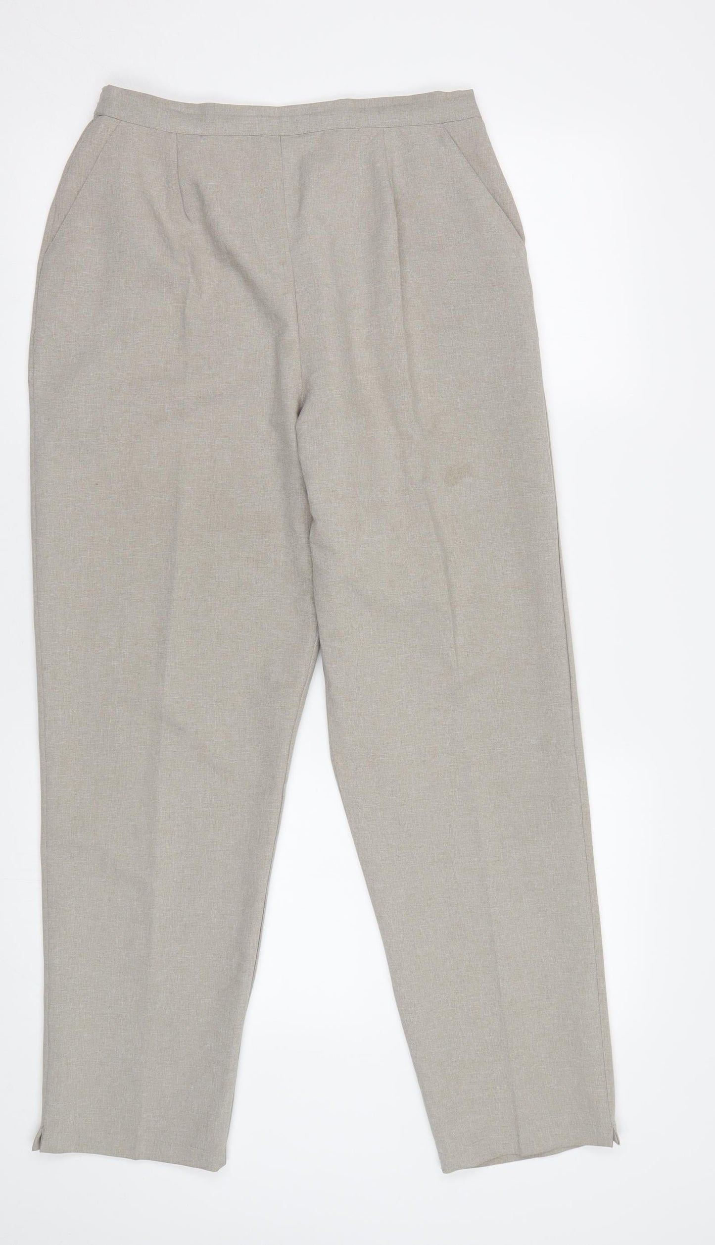 Preworn Womens Beige   Trousers  Size 14 L29 in