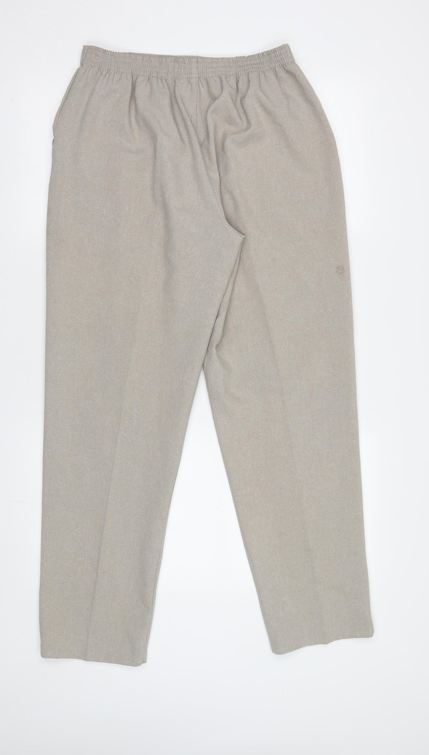 Preworn Womens Beige   Trousers  Size 14 L29 in